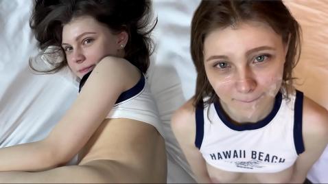 Шлюха сосет член и зарабатывает на жизнь